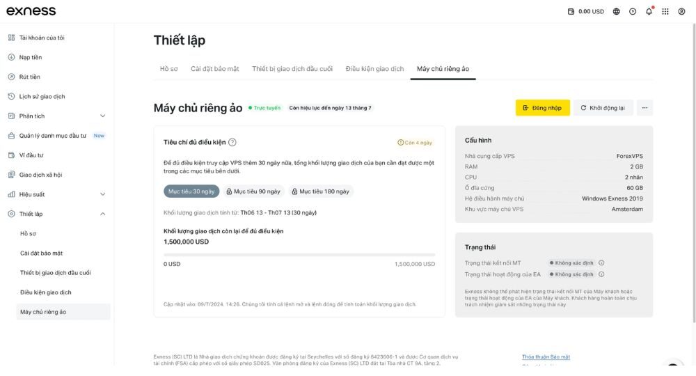 Hệ thống sẽ gửi yêu cầu đăng ký VPS của bạn