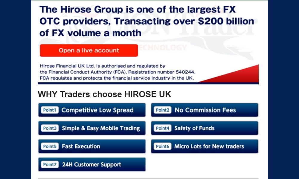 Sàn Hirose Financial là một sàn giao dịch có nhiều ưu điểm nổi bật