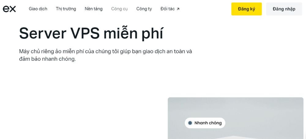 VPS Exness là một máy chủ riêng ảo mạnh mẽ