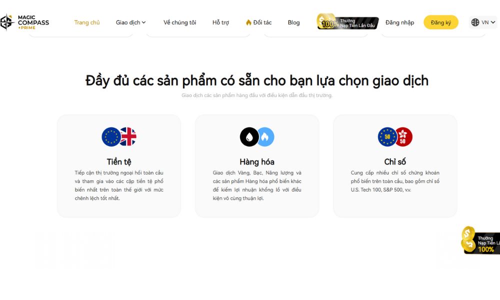 Khám phá danh mục sản phẩm giao dịch tại sàn MC Prime