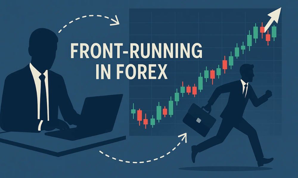 Front-running (hay còn gọi là "chạy trước lệnh") trong thị trường Forex là một hành vi giao dịch bất hợp pháp