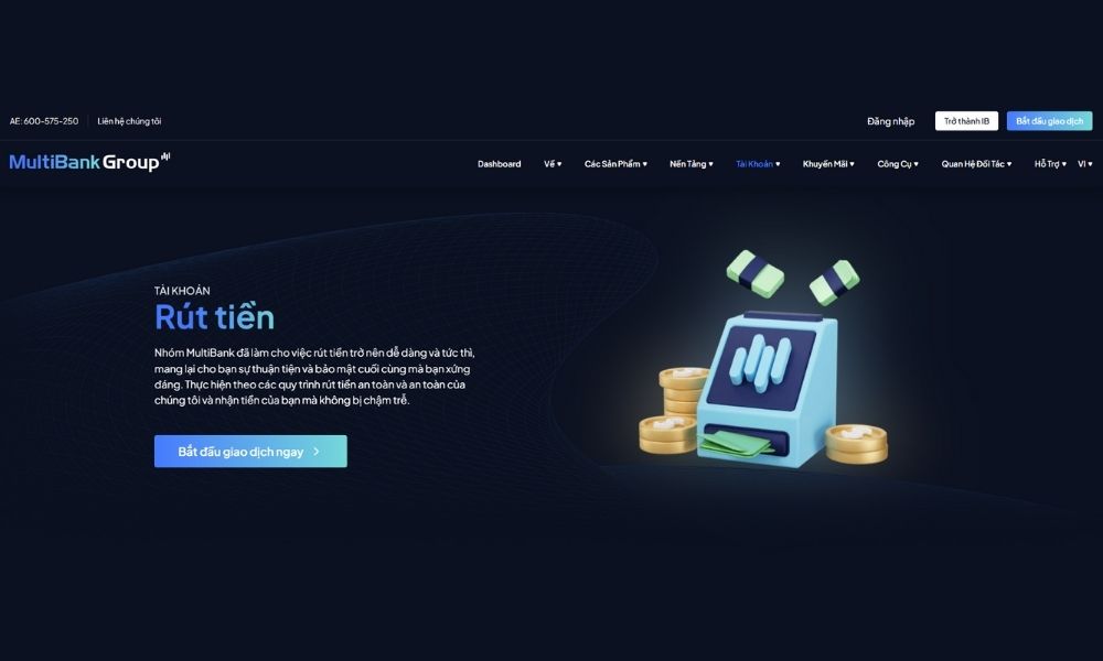 Quy trình rút tiền tại MultiBank Group