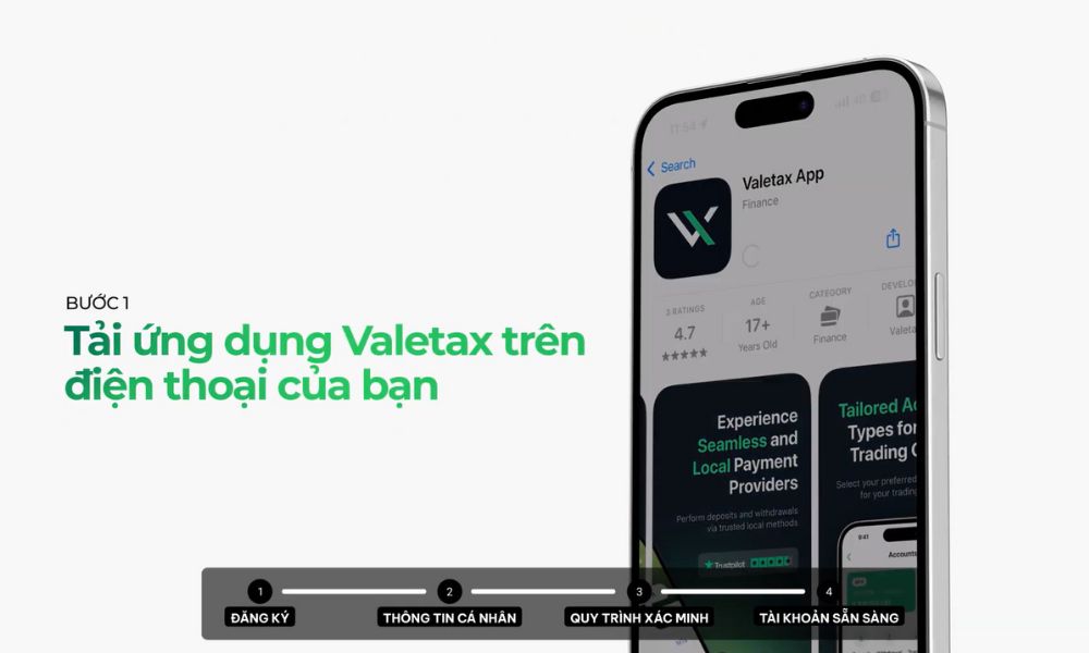 Cài đặt app Valetax