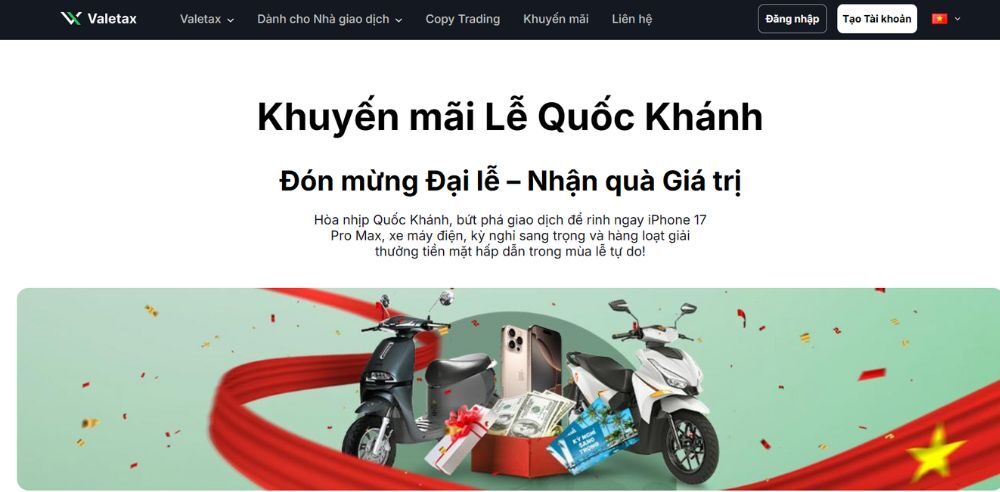 Chương trình khuyến mãi Lễ Quốc Khánh 2025 của Valetax