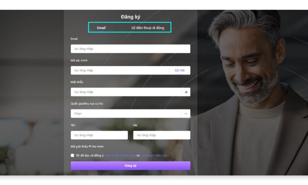 Bước 1: Đăng ký tài khoản trên website NEEX