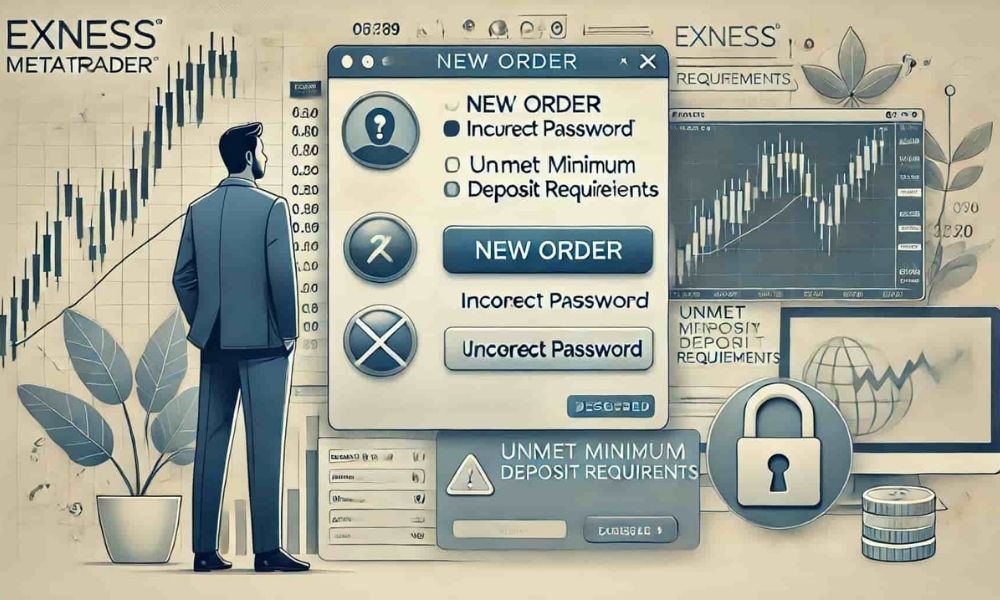 Giải đáp nguyên nhân nút lệnh mới Exness bị vô hiệu hóa|Chưa đăng nhập vào tài khoản - Nguyên nhân nút lệnh mới Exness bị vô hiệu hóa|Tài khoản chưa nạp tiền tối thiểu nên nút lệnh mới Exness bị vô hiệu hóa|Nút lệnh mới Exness bị vô hiệu hóa do đăng nhập không đúng cách