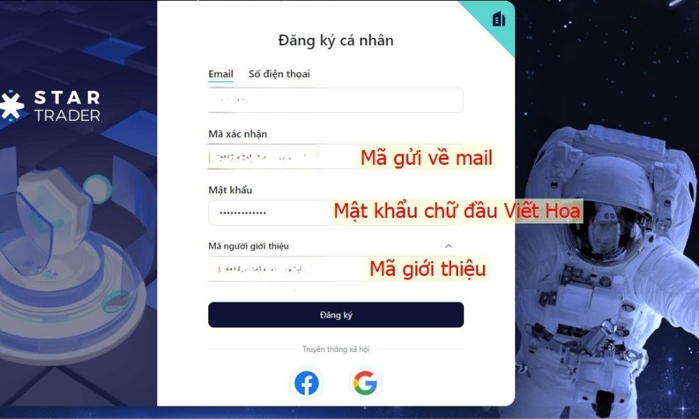 Đăng ký qua email