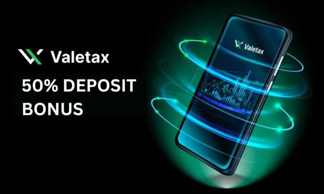 Sàn Valetax khuyến mãi 50% thưởng nạp tiền