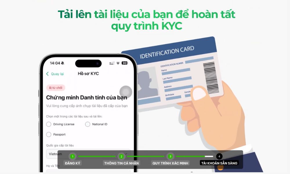 Tải tài liệu để hoàn tất KYC trên Valetax