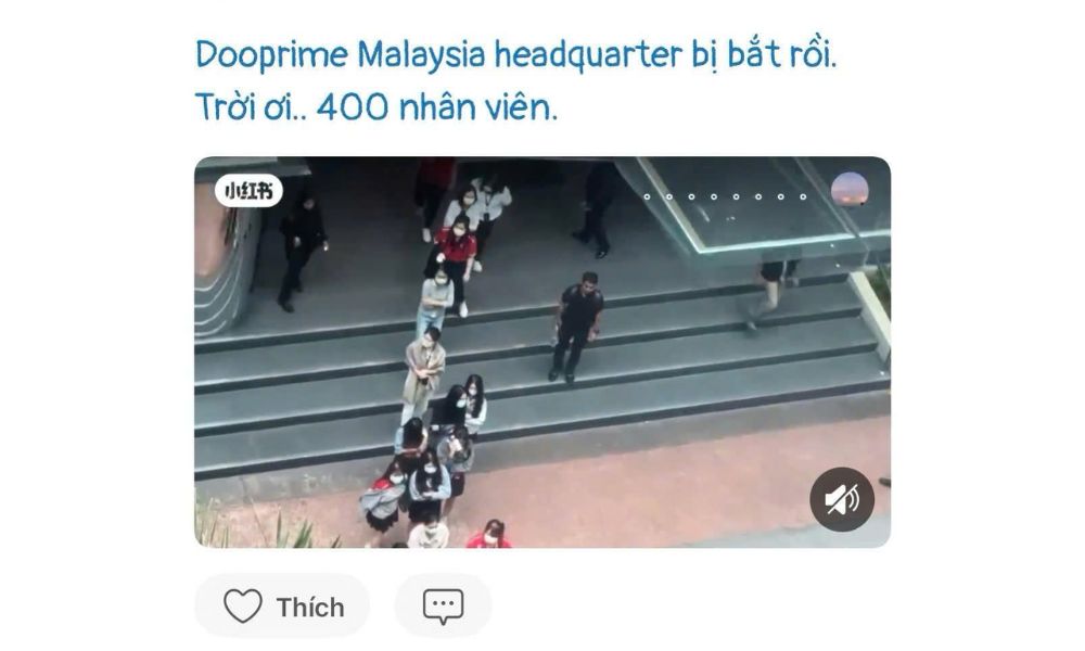 Hơn 400 nhân viên sàn DooPrime bị bắt tại Malaysia 2 Tin đồn hơn 400 nhân viên sàn DooPrime Malaysia bị bắt