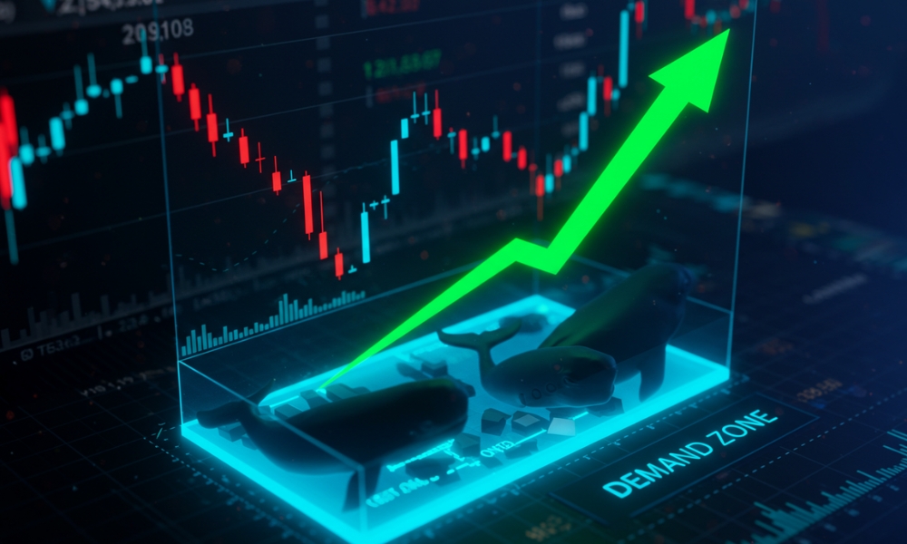 Vùng Cầu (Demand Zone): Nơi "cá mập" đặt lệnh mua khổng lồ tạo nên sự mất cân bằng cung-cầu.