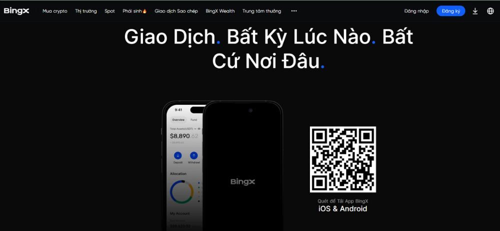 Nền tảng giao dịch của sàn BingX