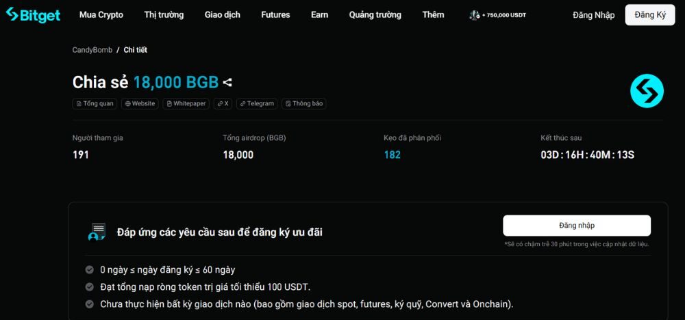 Tổng quan sự kiện Bitget CandyBomb
