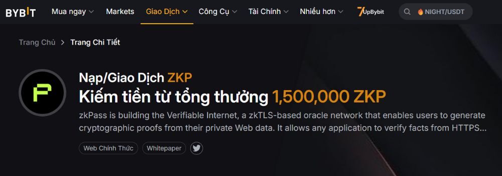Hướng dẫn săn thưởng từ Pool 1.500.000 ZKP trên Bybit 2 zkPass là một giao thức Oracle bảo vệ quyền riêng tư