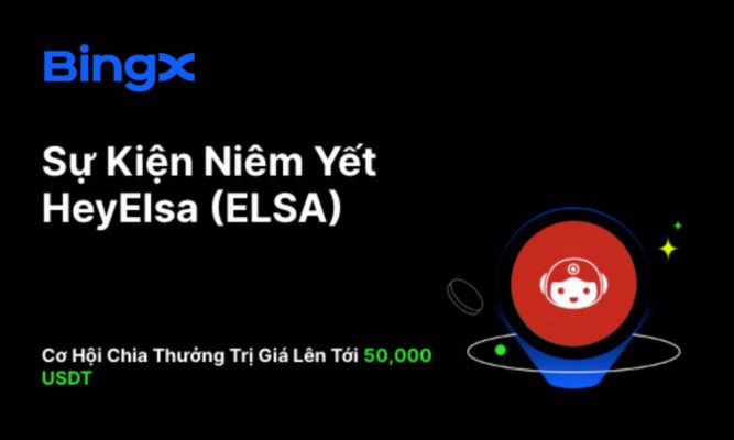 Sự kiện BingX niêm yết Elsa AI: Cơ hội chia sẻ 50.000 USDT cực dễ