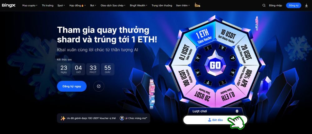 Sự kiện tham gia quay thưởng Shard và trúng tới 1 ETH